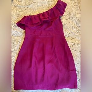 Beautiful One Shoulder Ruffle Body Con Dress